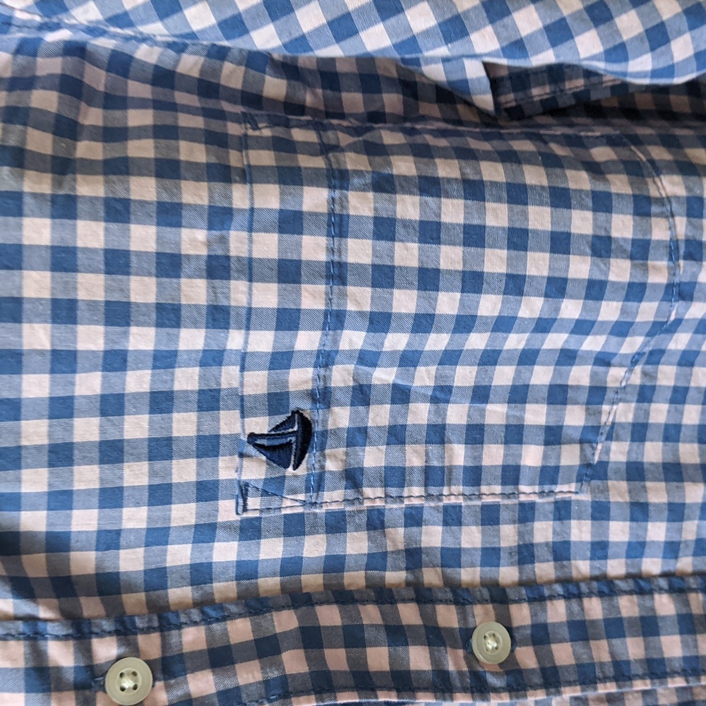 Carter's boys 10/12 pale pink and blue check collared shirt - Picture 3 of 3